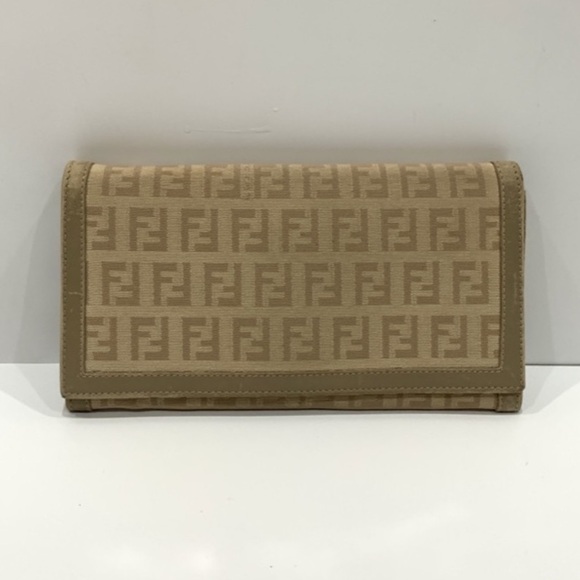 Fendi Beige Zucca FF Long Wallet - Picture 1 of 14